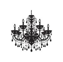 lampadario illustrazione icona silhouette stile vettore