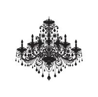 lampadario illustrazione icona silhouette stile vettore