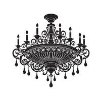 lampadario illustrazione icona silhouette stile vettore