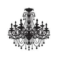 lampadario illustrazione icona silhouette stile vettore