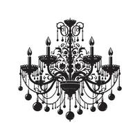 lampadario illustrazione icona silhouette stile vettore