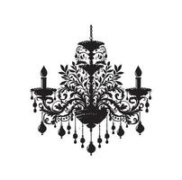 lampadario illustrazione icona silhouette stile vettore