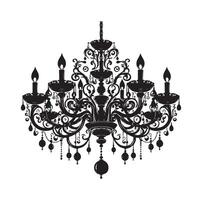 lampadario illustrazione icona silhouette stile vettore