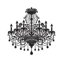 lampadario illustrazione icona silhouette stile vettore