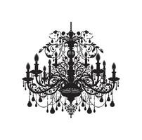 lampadario illustrazione icona silhouette stile vettore