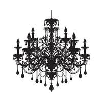 lampadario illustrazione icona silhouette stile vettore