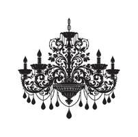 lampadario illustrazione icona silhouette stile vettore