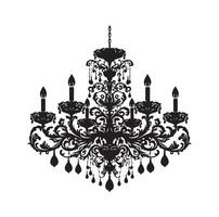 lampadario illustrazione icona silhouette stile vettore