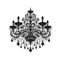 lampadario illustrazione icona silhouette stile vettore