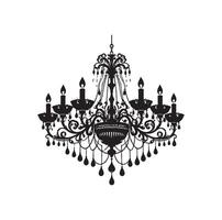 lampadario illustrazione icona silhouette stile vettore