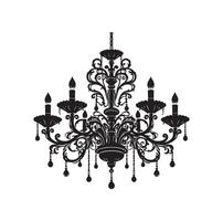 lampadario illustrazione icona silhouette stile vettore