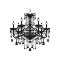 lampadario illustrazione icona silhouette stile vettore