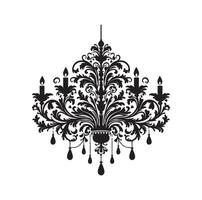 lampadario illustrazione icona silhouette stile vettore