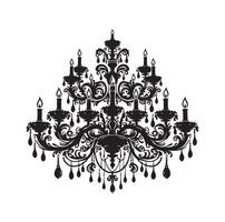 lampadario illustrazione icona silhouette stile vettore