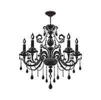 lampadario illustrazione icona silhouette stile vettore