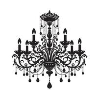 lampadario illustrazione icona silhouette stile vettore