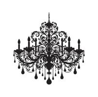 lampadario illustrazione icona silhouette stile vettore