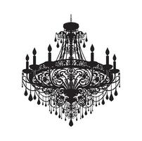 lampadario illustrazione icona silhouette stile vettore