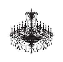 lampadario illustrazione icona silhouette stile vettore