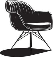 moderno sedia, nero colore silhouette vettore