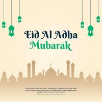 modello di banner per social media del festival islamico eid al adha mubarak vettore