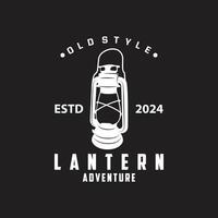 lanterna logo design strada lampada vecchio classico Vintage ▾ minimalista illustrazione modello vettore