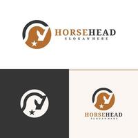 cavallo testa logo design . cavallo illustrazione logo concetto vettore