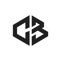 lettera cb o avanti Cristo creativo unico forme alfabeto moderno tipografia logo vettore
