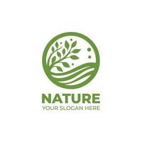 semplice di natura logo design vettore