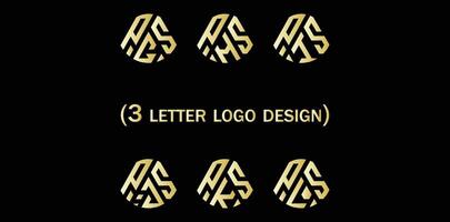 creativo 3 lettera logo design psg,psh,psi,psj,psk,psl, vettore