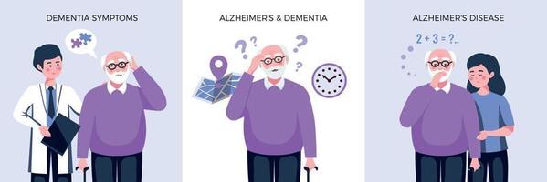 concetto di design di demenza alzheimer