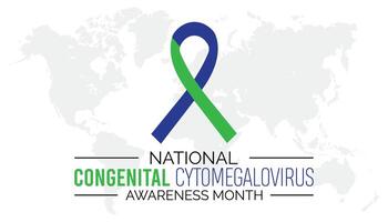 nazionale congenita citomegalovirus consapevolezza mese osservato ogni anno nel giugno. modello per sfondo, striscione, carta, manifesto con testo iscrizione. vettore