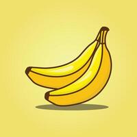 Banana isolato, frutta illustrazione design vettore