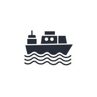 traghetto barca icona. .modificabile tratto.lineare stile cartello per uso ragnatela design,logo.simbolo illustrazione. vettore