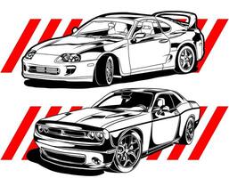 illustrazione di auto da corsa vettore
