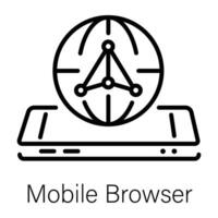 browser mobile alla moda vettore