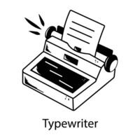 concetti di macchina da scrivere alla moda vettore