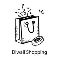 di moda Diwali shopping vettore