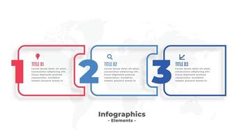 tre passaggi attività commerciale infografica presentazione modello vettore