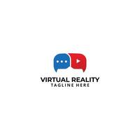 virtuale la realtà logo icona isolato vettore