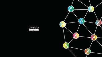 diversità equità inclusione e appartenente linea Infografica gruppo impostare, linea persone illustrazione per sfondo vettore
