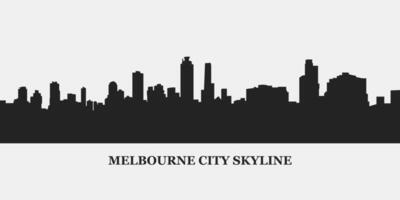 melbourne città orizzonte silhouette illustrazione vettore