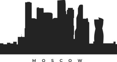 Mosca città orizzonte silhouette illustrazione vettore
