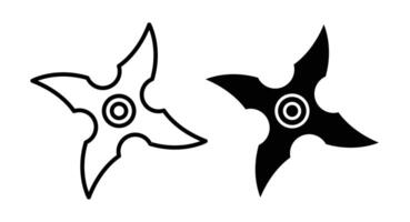 shuriken icona impostato vettore