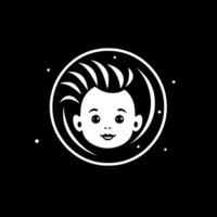 bambino - minimalista e piatto logo - illustrazione vettore