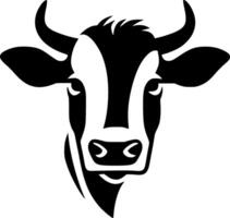 mucca - minimalista e piatto logo - illustrazione vettore