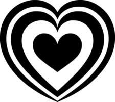 cuore, nero e bianca illustrazione vettore