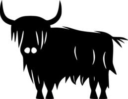 montanaro mucca, nero e bianca illustrazione vettore