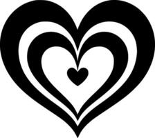 cuore, nero e bianca illustrazione vettore