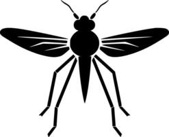 zanzara, minimalista e semplice silhouette - illustrazione vettore